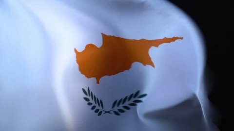 Cyprus Flag Flapping Video stock 118972682