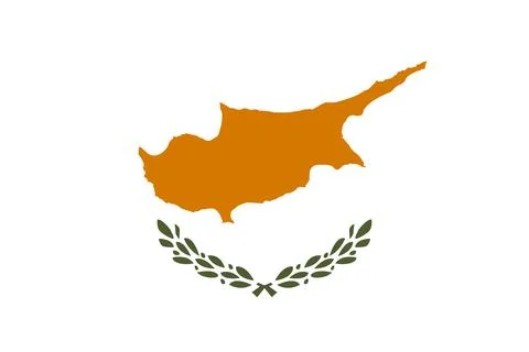 Cyprus flag in flat oval design Illustrazione stock