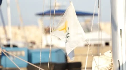 Cyprus flag Stock Footage 12695923
