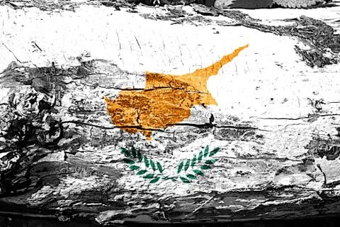 Cyprus flag with grunge texture Stock Illustration