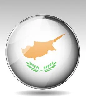Cyprus flag icon Stock Illustration