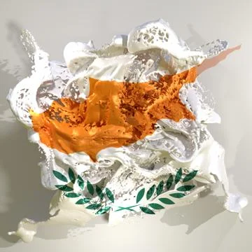 Cyprus flag liquid Stock Illustration