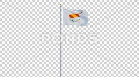 Cyprus flag, long shot, isolated with alpha channel Stock Photos