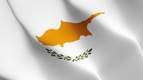 Cyprus flag loop waving on wind. Stock Footage 119196639
