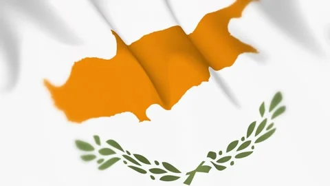 Cyprus Flag Seamless Loop 4k 60fps on Sky Background Stock Footage 340344505