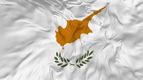 Cyprus Flag Seamless Looping Background Waving Slow Motion Stock Footage 234109432
