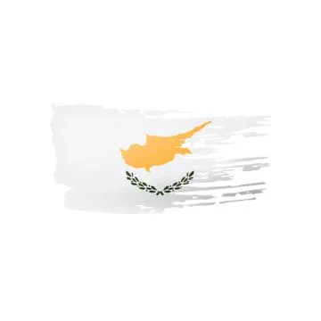 Cyprus flag, vector illustration on a white background. Stock Illustration