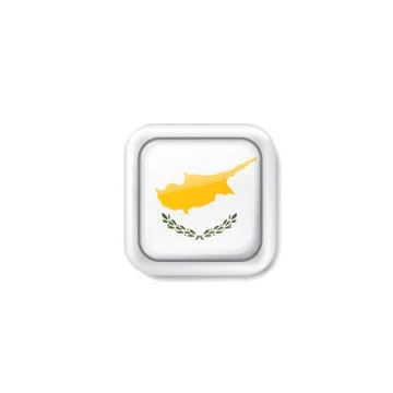 Cyprus flag, vector illustration on a white background Stock Illustration