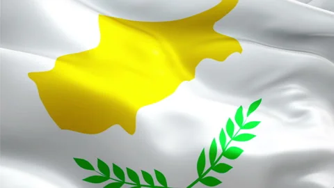 Cyprus flag video waving in wind. Realistic Cypriot Flag background. Stock Footage 97750158