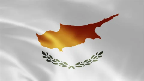 Cyprus flag is waving 3D animation. Flag seamless loop animation 4k. Stock-Footage 260471427