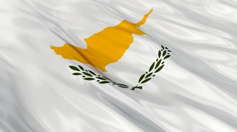 Cyprus flag waving. Seamless 스톡 동영상 48688817