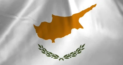 Cyprus flag waving with the wind background loop video animation Stock Footage 327171823