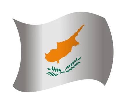 Cyprus flag waving in the wind 스톡 일러스트