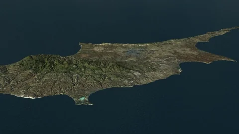 Cyprus flyover approaching the island Video stock 92347359