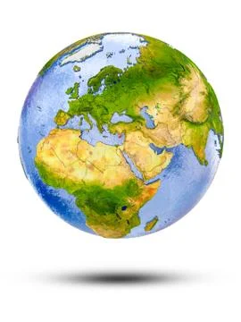 Cyprus on globe Stock Illustration