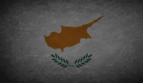 Cyprus grunge flag set Stock Illustration