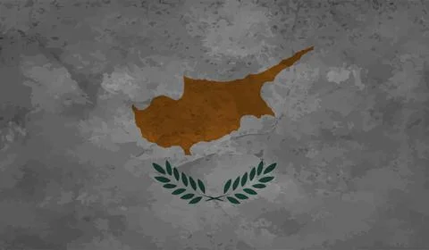 Cyprus grunge flag set Illustrazione stock