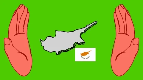 Cyprus - Hand-Drawn Animation - hands red Stock Footage 97984084
