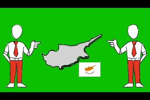 Cyprus - Hand-Drawn Animation - men pointing red Stock Footage 98002538