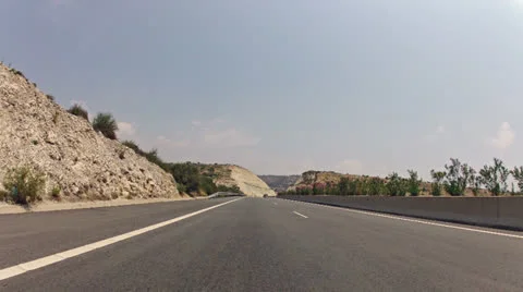 Cyprus highway driving timelapse Stock Footage 22789621