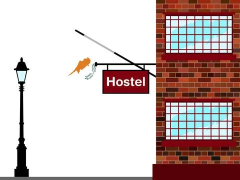 Cyprus Hostels Vector Illustration Stock-Illustration