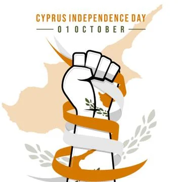 Cyprus Independence Day Stock Illustration