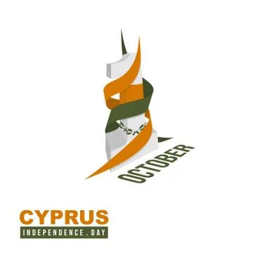 Cyprus Independence Day Stock Illustration