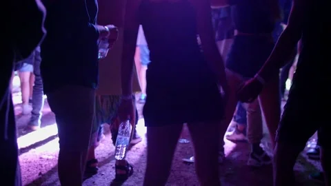 Cyprus, Larnaca, September 15, 2019. Blurred background of silhouettes Vidéo 134732764