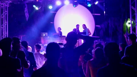 Cyprus, Larnaca, September 15, 2019. Blurred defocus silhouette of bald man Stock Footage 134736364