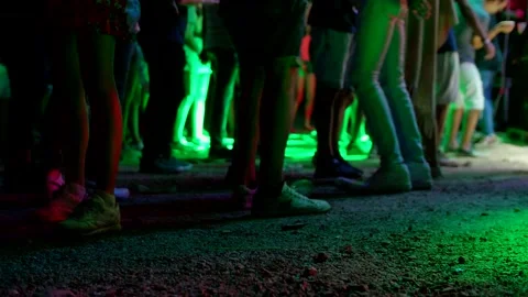 Cyprus, Larnaca, September 15, 2019. Blurred background of silhouettes Vidéo 134738156