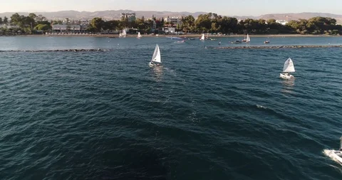 CYPRUS Limasol Yacht Evening 11 Stock Footage 121055152