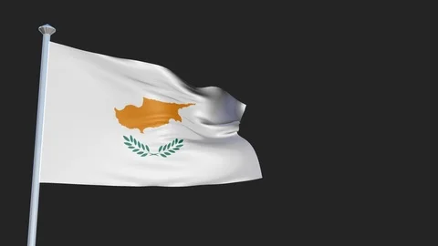 Cyprus - Loopable 3D flag animation with Alpha Channel and Transparency for y Stock-Footage 91460822