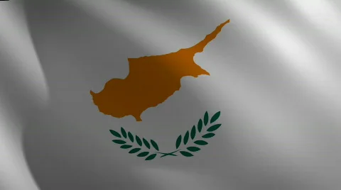 Cyprus looping flag waving in the wind Stock Footage 800111