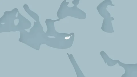 Cyprus Map Emerging from World Map Animation with Smooth Zoom Effect Stock Footage 339273156