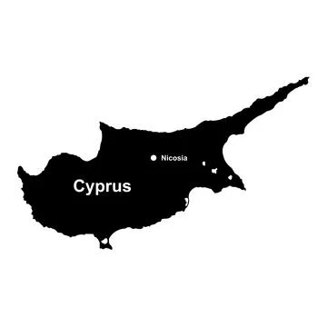 Cyprus map icon Stock Illustration