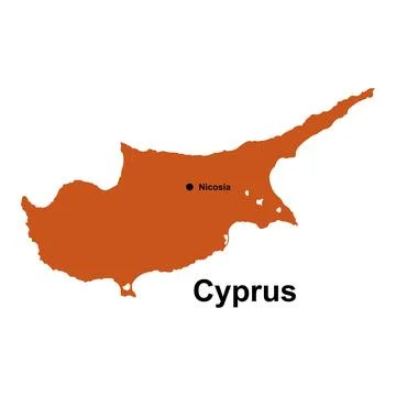 Cyprus map icon Stock Illustration