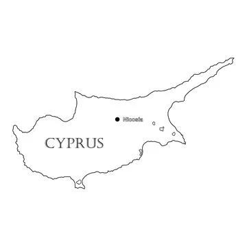 Cyprus map icon Stock Illustration
