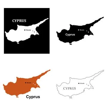 Cyprus map icon vector illustration simple design Stock Illustration