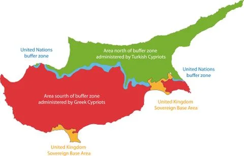 Cyprus map Stock Illustration