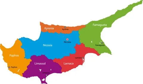 Cyprus map Stock Illustration