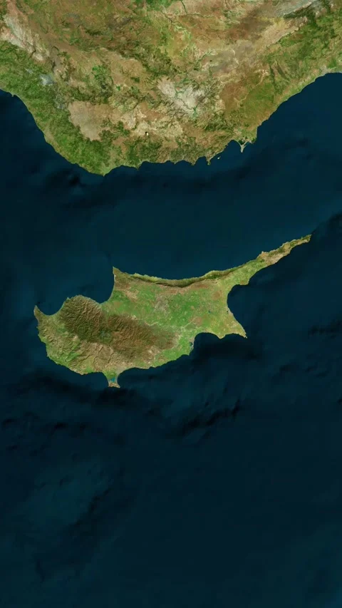 Cyprus Map With Loop Animation In Vertical Format Stock Footage 339016170