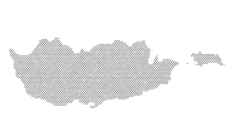 Cyprus map from particles, dots. Digital silhouette. Abstract animation bac.. Stock Footage 308594421
