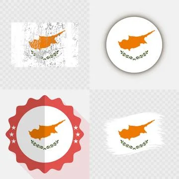 Cyprus National Flag Icon Collection. Stock Illustration