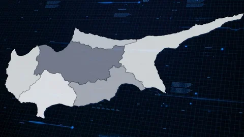 Cyprus network map Stock Footage 87976911