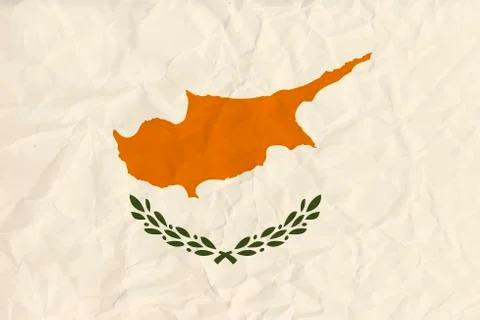 Cyprus paper  flag Stock Illustration