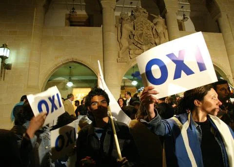Cyprus Reunification Plan Protests - Apr 2004 Stock Photos