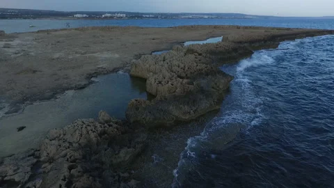 Cyprus Rocky Coastline Stock Footage 163313997