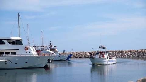Cyprus - ships in the dock 스톡 동영상 104471310