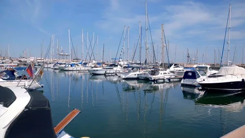Cyprus - Ships waiting in the dock 스톡 동영상 104471302