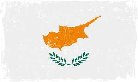 Cyprus Vector Flag on White Stock Illustration
